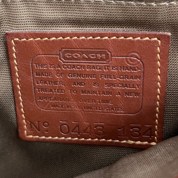 Coach VTG (80’s?) Leather Trimmed Brown Shoulder Bag - Picture 11 of 16